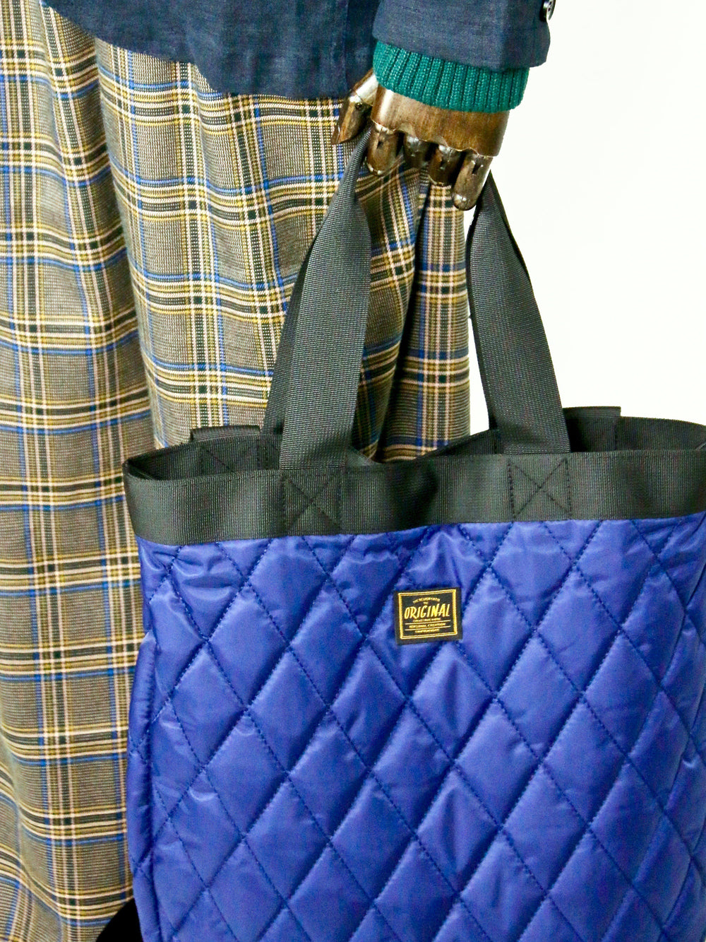 Bag - Blue Quilted Backpack/Shoulder/Hand Bag