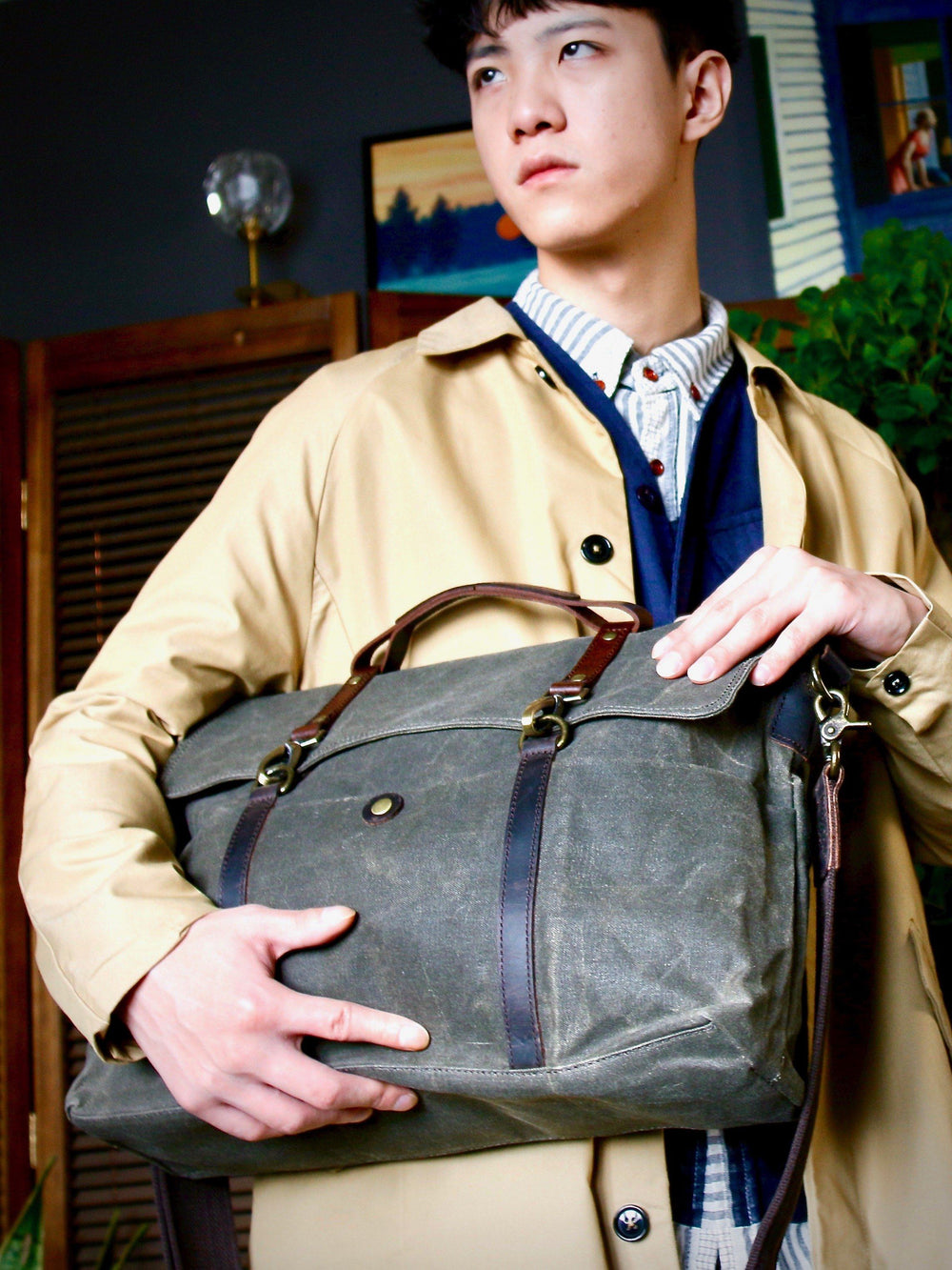 Bag - Camel Classical Cambridge Messenger