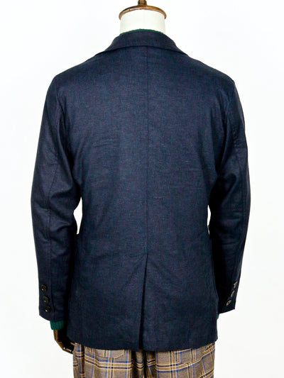 Blazer - 3-Pocket 2-Button Navy Linen Blazer