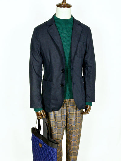 Blazer - 3-Pocket 2-Button Navy Linen Blazer