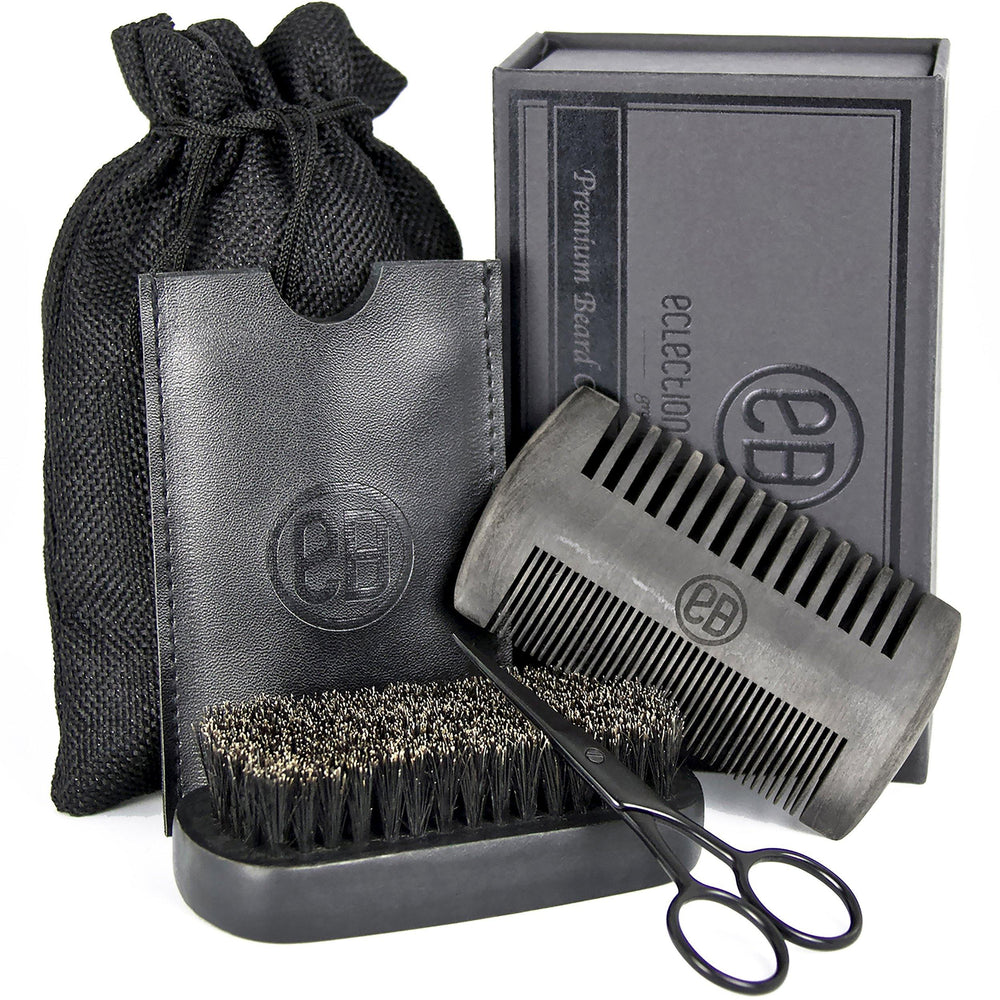 Grooming - Premium Beard Comb & Brush Set For Men’s Grooming Care