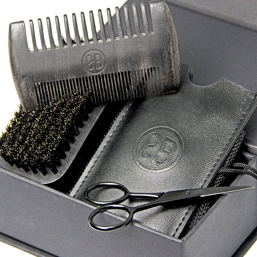 Grooming - Premium Beard Comb & Brush Set For Men’s Grooming Care