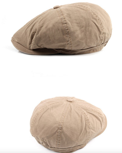 Hat - Stone-Washed Cotton Beret Hat