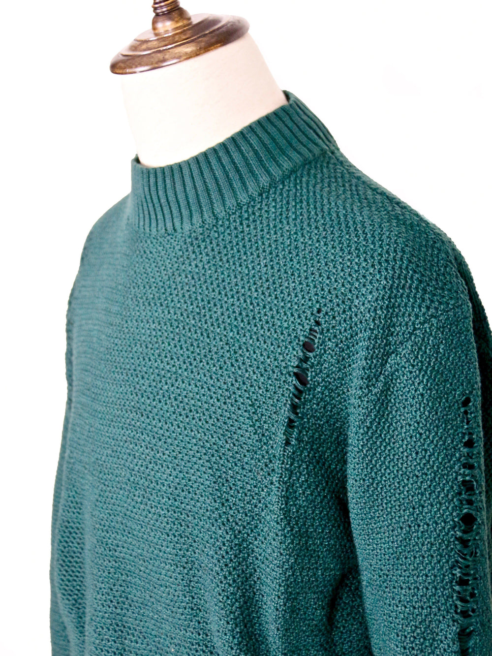 Knitwear - Virid Detail-Ragged Oversized Jumper