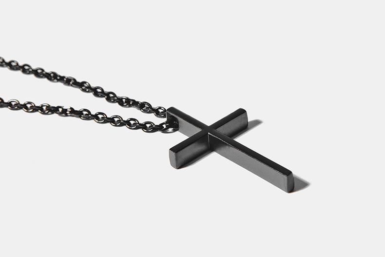 Necklace - Titanium Steel Cross Neck Chain