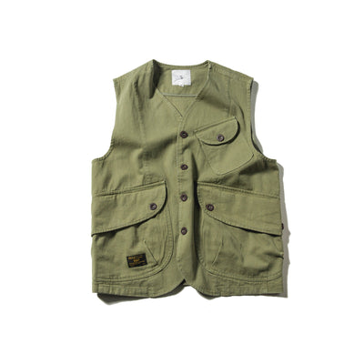 Outwear - Multi-Pocket Workwear Waistcoat