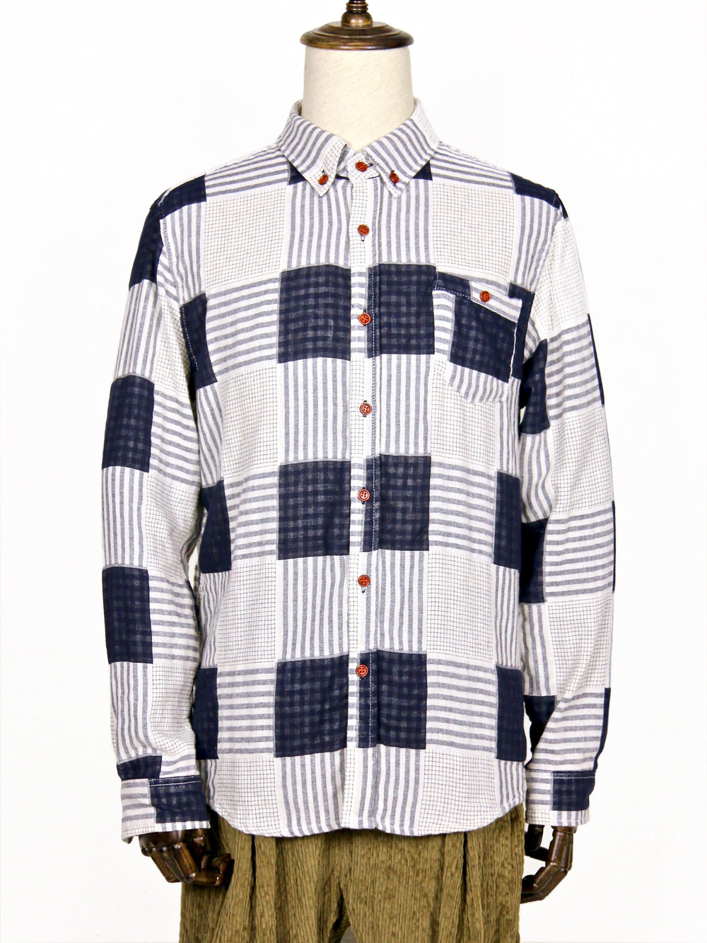 Shirt - Double-Layered Fabric Checked Shirt