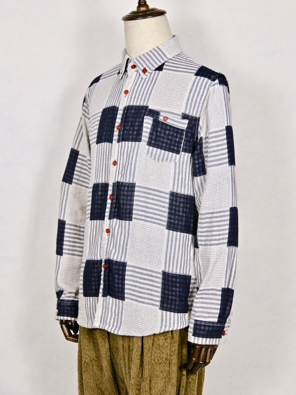 Shirt - Double-Layered Fabric Checked Shirt