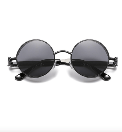 Sunglasses - Retro Style Round Shape Sunglasses With Metal Frames