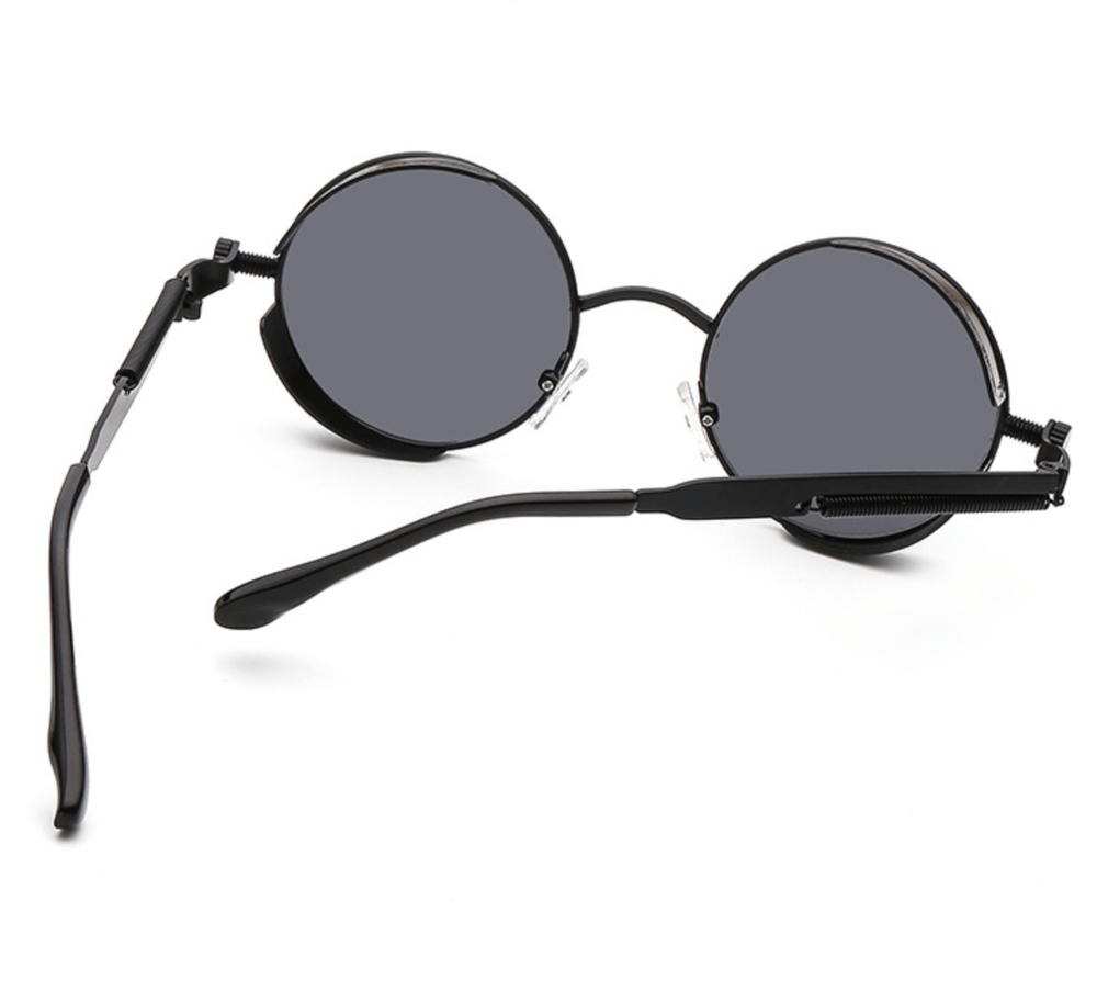 Sunglasses - Retro Style Round Shape Sunglasses With Metal Frames