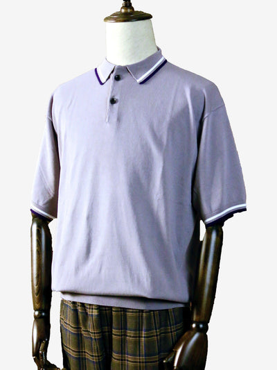 Top - Knitted Short-Sleeve Polo Shirt