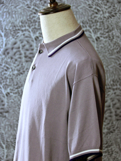 Top - Knitted Short-Sleeve Polo Shirt