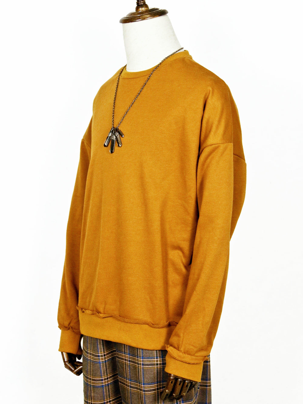 Top - Oversized Dropped-Shoulder Sleeve Sweatshirt