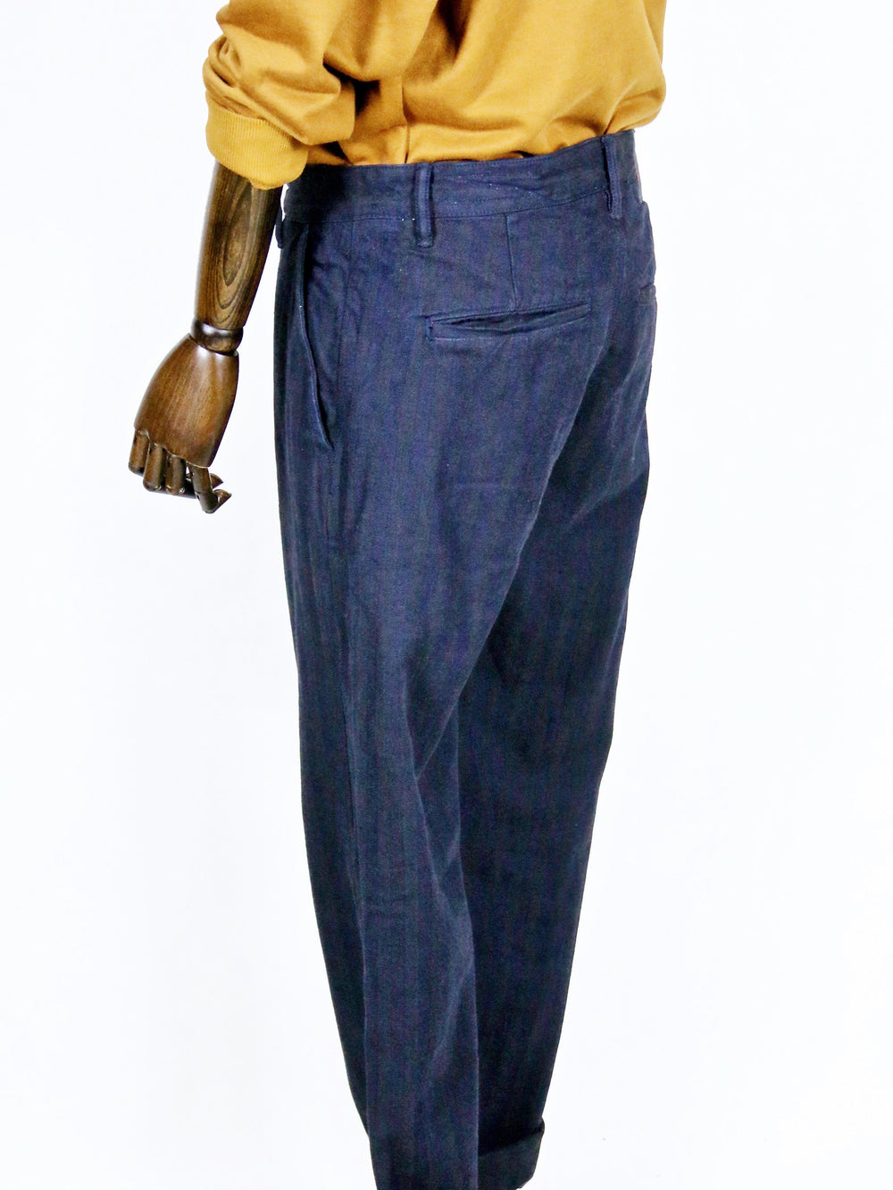 Trousers - Fishbone Twilling Denim Trousers